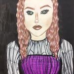 Elisabeth Wallschläger 14, "Junge Frau", 2020, Buntstift und Marker